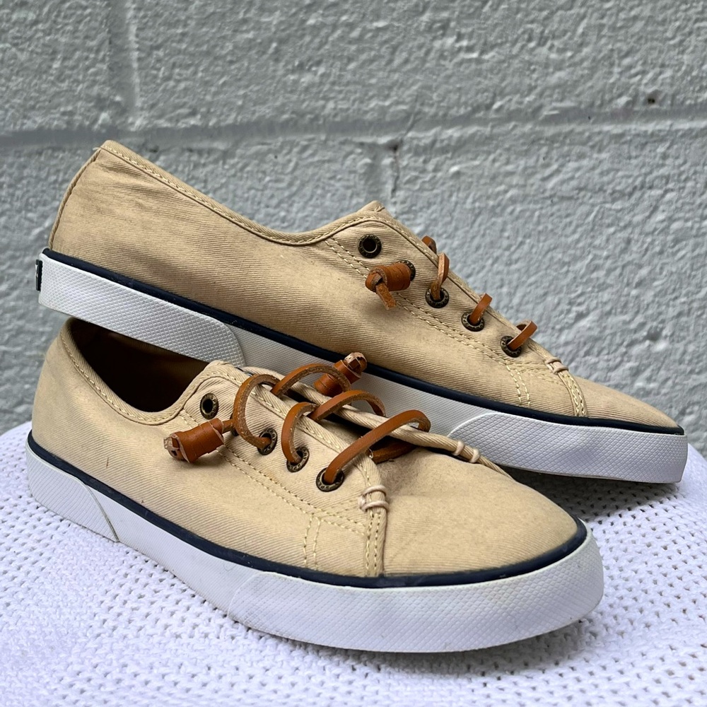 Used Tan Sperry Sneakers